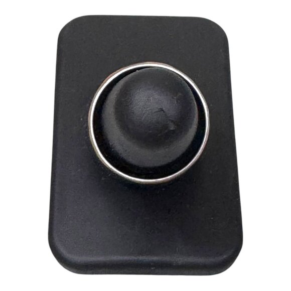 Vintage Sterling Silver 925 Enamel Ring Artisan Handcrafted Orange Wide Band 6 - Picture 7 of 8